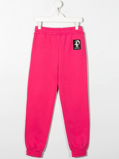 Pinko Logo-print Track-pants In 粉色