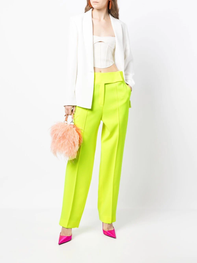 Christopher John Rogers Tailored Tapered Trousers In 黄色