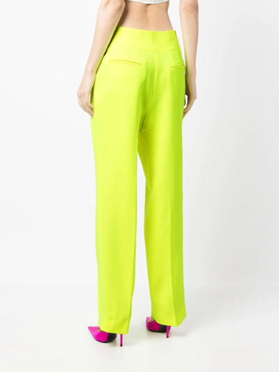 Christopher John Rogers Tailored Tapered Trousers In 黄色