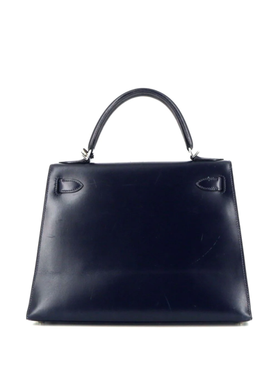 Pre-owned Hermes  Kelly 28 Two-way Bag In 蓝色