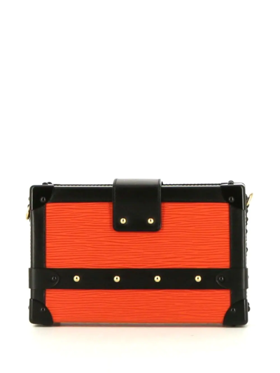 Pre-owned Louis Vuitton Épi Mini Trunk Bag In 橘色