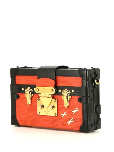 Pre-owned Louis Vuitton Épi Mini Trunk Bag In 橘色