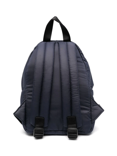 Palm Angels Logo-patch Zip-up Backpack In 蓝色