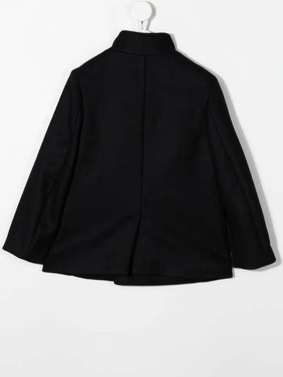 Fay Double-breasted Short Coat In 蓝色