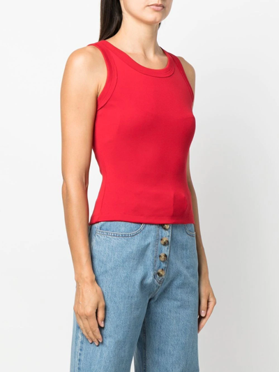 Shop Styland Slim-cut Tank Top In 红色