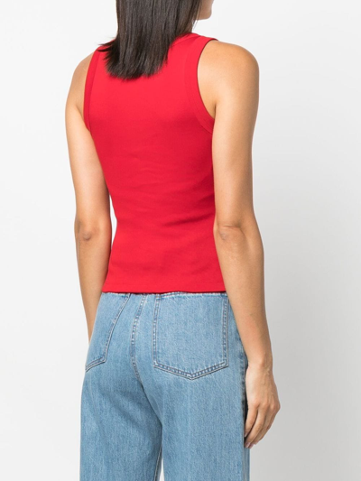 Styland Slim-cut Tank Top In 红色