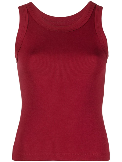 Shop Styland Organic Cotton Vest Top In 红色