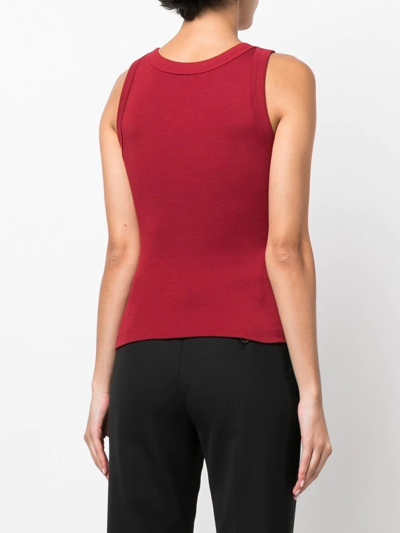 Shop Styland Organic Cotton Vest Top In 红色