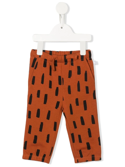 Stella Mccartney Spot-print Drawstring Trousers In 褐色