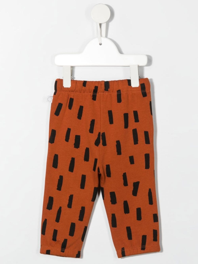 Shop Stella Mccartney Spot-print Drawstring Trousers In 褐色
