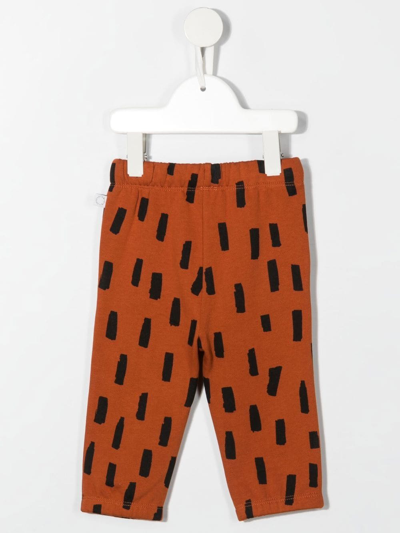 Stella Mccartney Spot-print Drawstring Trousers In 褐色