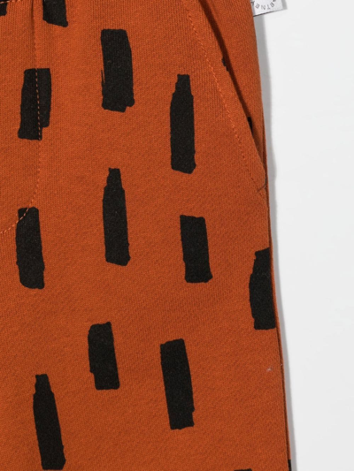 Stella Mccartney Spot-print Drawstring Trousers In 褐色