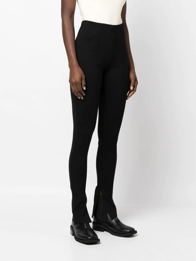 Anine Bing Max High-rise Skinny Trousers In 黑色