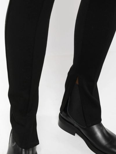 Shop Anine Bing Max High-rise Skinny Trousers In 黑色