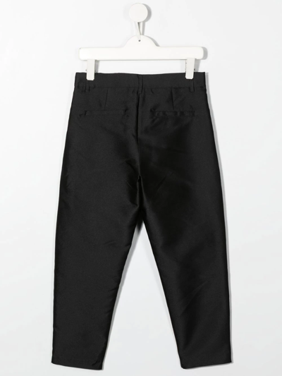 Shop Stella Mccartney Darted Tapered-leg Trousers In 黑色