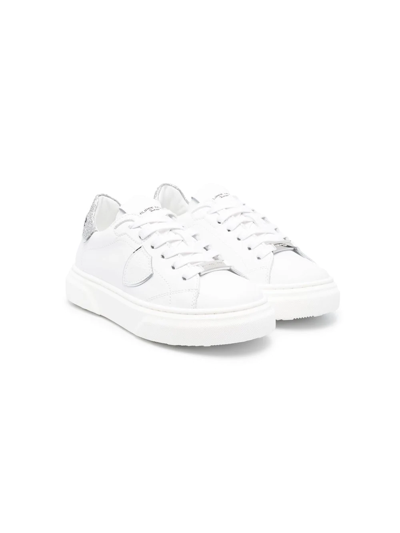 Shop Philippe Model Low-top Leather Sneakers In 白色