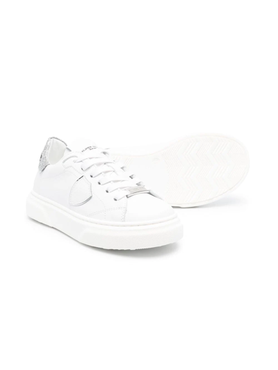 Philippe Model Low-top Leather Sneakers In 白色