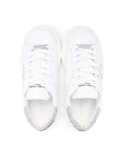 Shop Philippe Model Low-top Leather Sneakers In 白色