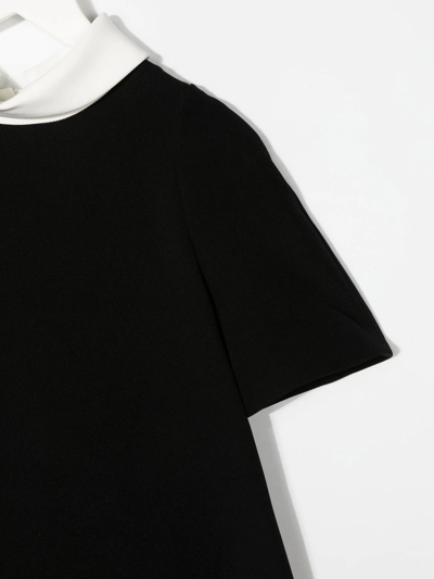 Shop Mi Mi Sol Panelled Empire-line Dress In 黑色