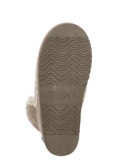 Shop Mou Glittered Logo Eskimo 18 Boot In Grey