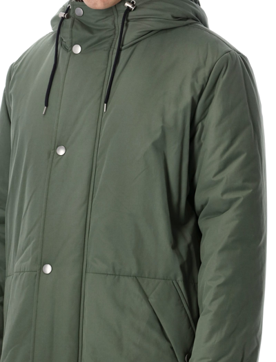Shop Apc Hector Parka In Miltary