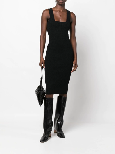 Shop Wardrobe.nyc Sleeveless Midi Dress In Black