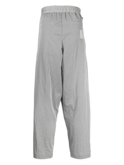 Shop Fumito Ganryu Drawstring-waistband Track Pants In Grey