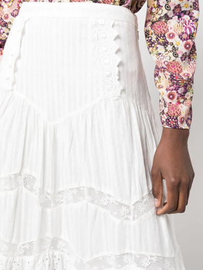 Shop Loveshackfancy Lace-trimmed Midi Dress In White
