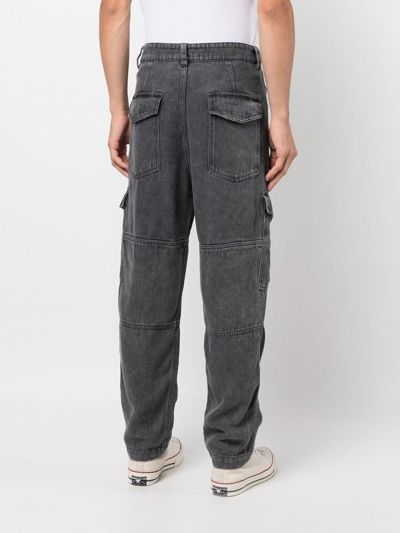 Shop Isabel Marant Terence Straight Cargo Trousers In Grey