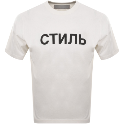 Shop Heron Preston Ctnmb Logo T Shirt White