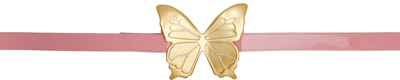 Shop Blumarine Pink Butterfly Belt In N0729 Bubblegum
