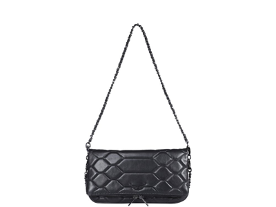 Shop Zadig & Voltaire Rock Mat Xl Scale Clutch Bag In Black