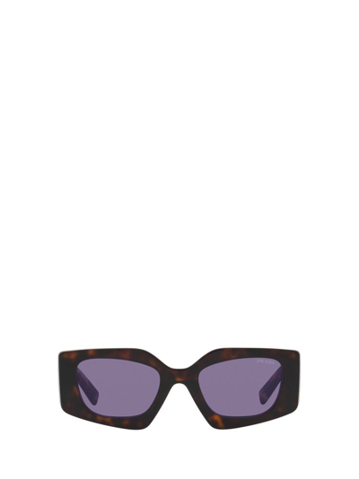 Shop Prada Eyewear Symbole Geometric Frame Sunglasses In Multi