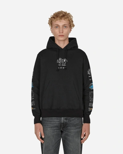 Shop Space Available Upcycled Hooded Sweatshirt In Black