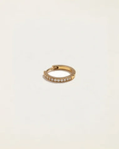 Piercing 8mm Pavé Huggie In Gold