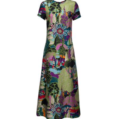 La Doublej Printed Maxi Dress In Paesaggio