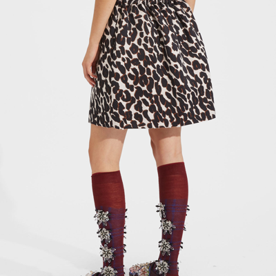 Shop La Doublej Pouf Skirt In Leopard