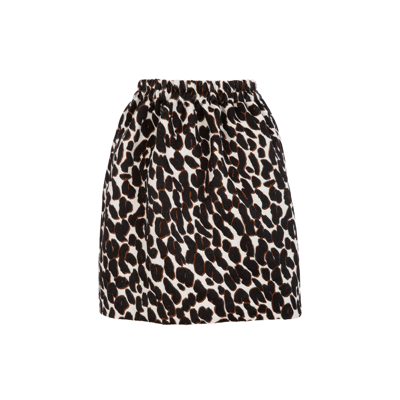 Shop La Doublej Pouf Skirt In Leopard