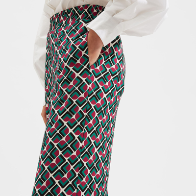 Shop La Doublej Palazzo Pants In Domino Verde