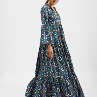 Shop La Doublej Dove Dress In Kaleidoscope Bluette