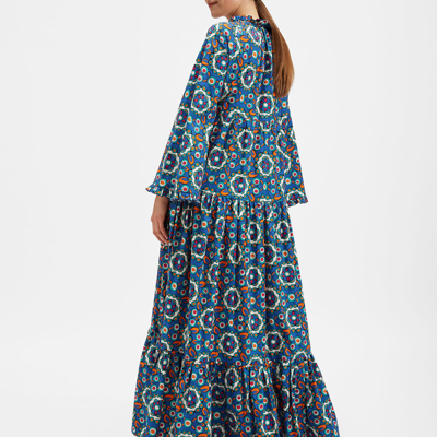 Shop La Doublej Dove Dress In Kaleidoscope Bluette