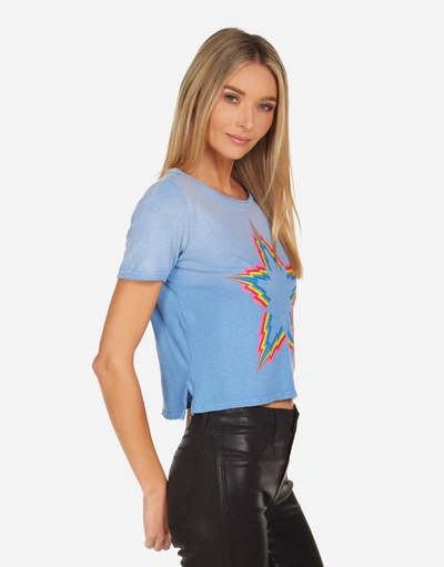 Shop Lauren Moshi Adeline Rainbow Lightning Star In Riptide Ombre