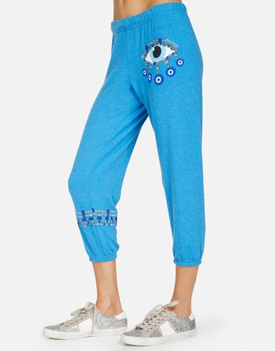 Lauren Moshi Alana Chain Evil Eye In Sky Blue