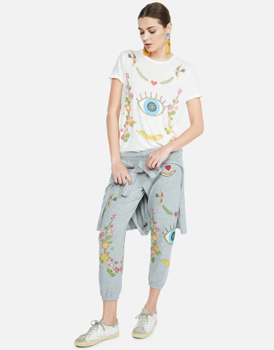 Lauren Moshi Alana Floral Eye Love In Heather Grey