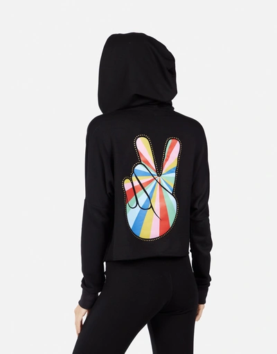 Lauren Moshi Amina Studded Stripe Peace In Black