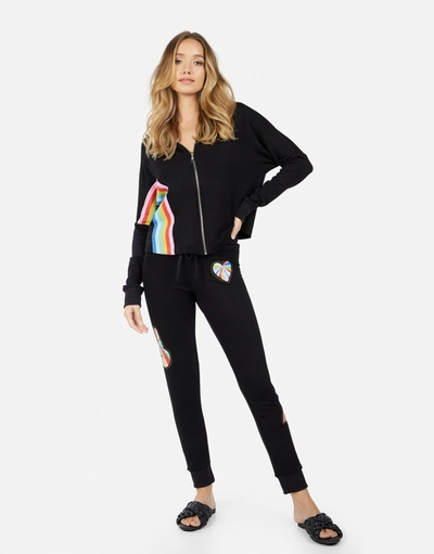 Lauren Moshi Amina Studded Stripe Peace In Black