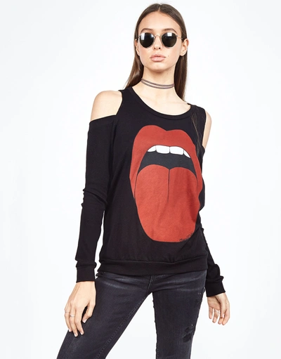 Shop Lauren Moshi Analise Red Tongue In Black