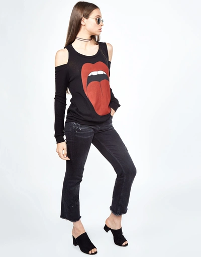 Shop Lauren Moshi Analise Red Tongue In Black