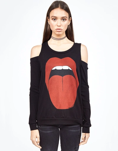 Lauren Moshi Analise Red Tongue In Black