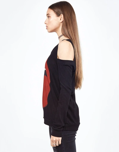 Lauren Moshi Analise Red Tongue In Black